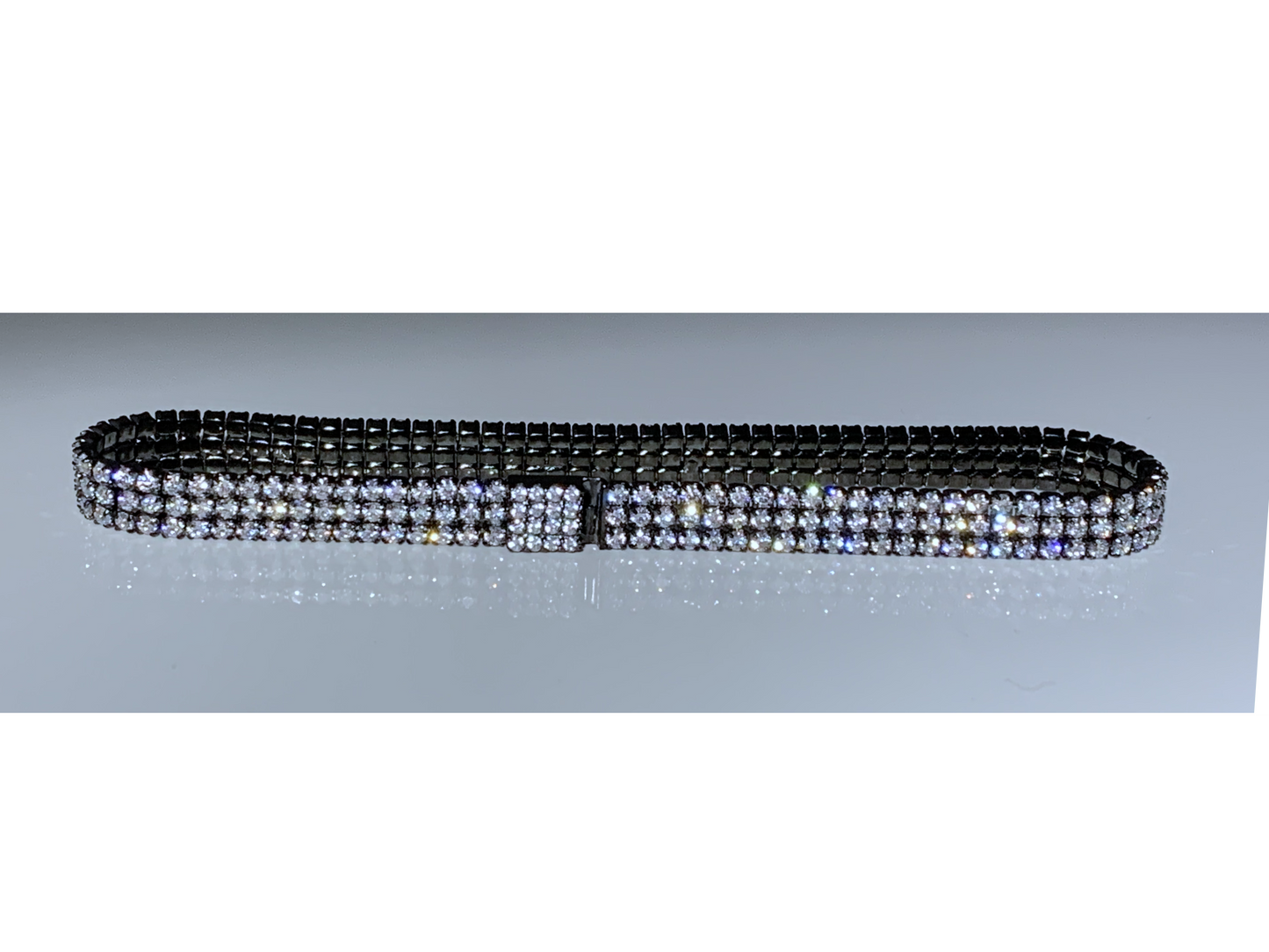 Zircon Black Silver Tennis Bracelet